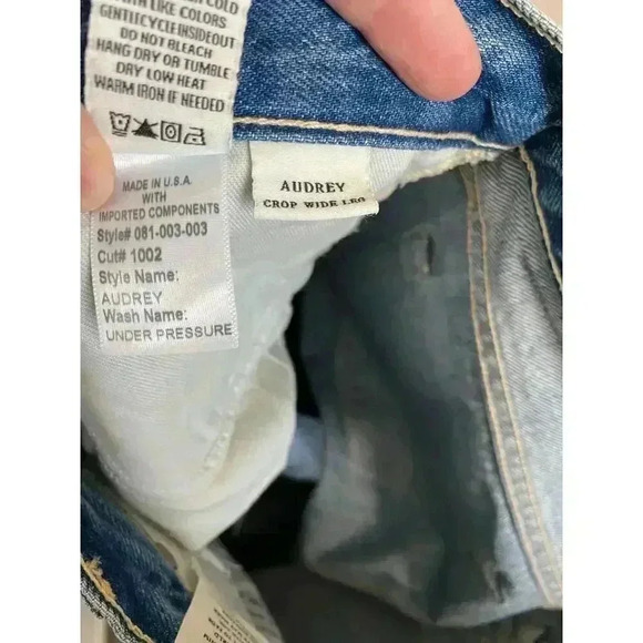 TRAVE Audrey Cropped Wide-Leg Jeans Size 31 - Picture 12 of 13